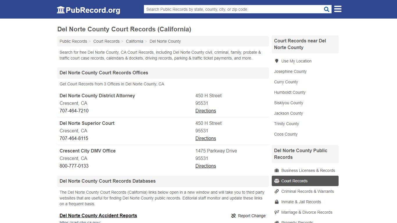 Free Del Norte County Court Records (California Court Records)